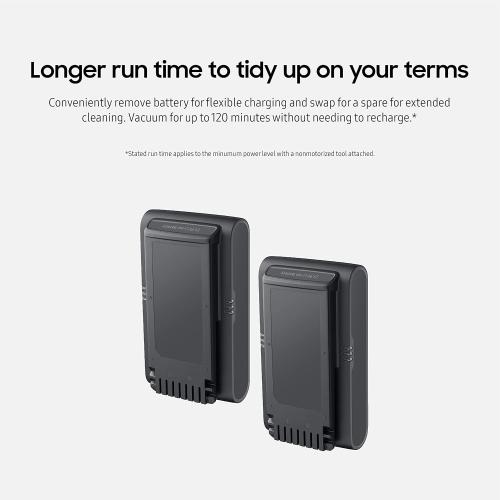 SAMSUNG Jet 75 Complete Cordless Stick Vacuum Cleaner w/ Clean Station, Removable Battery, Lightweight, Powerful Cleaning for Hardwood Floors, Carpets, Area Rugs, VS20T7551P5/AA, Silver