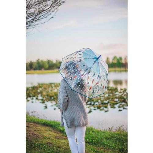 Maad Raining Men Clear Bubble Dome Umbrella - Perfect White Elephant Gift or Birthday Gift, Modern, Acrylic Handle, Aluminum Frame, Auto-Open, Spacious Canopy, Outdoor Use, Umbrella