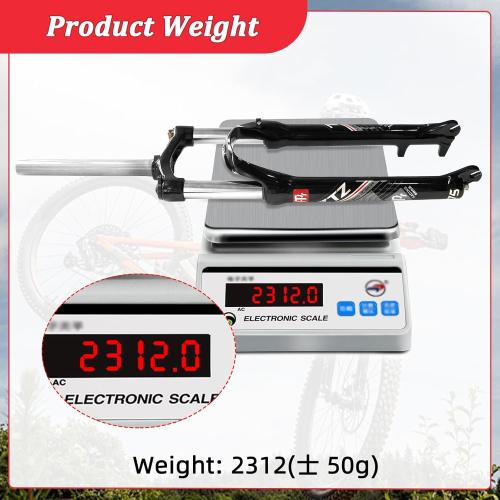 26/27.5/29 Inch MTB Suspension Fork, Travel 120mm, 28.6mm Straight Tube QR 9mm, 100mm Spacing Hub, Crown Lockout Aluminum Alloy Shock Absorber XC Mountain Bike Front Fork