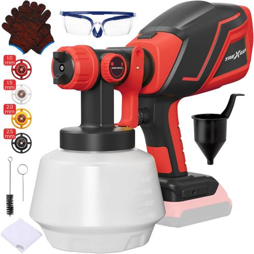 Cordless Paint Sprayer for Mwk M18 18V Batteries,Electric Paint Sprayer with 1200ML,Easy to Clean,Adjustable Spray Modesfor Home Renovation and Car Painting(Battery Not Included)
