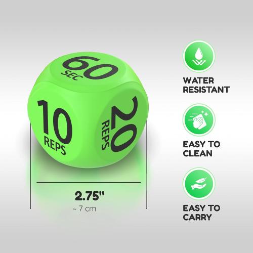 TidyFriend Exercise Dice – 6 Sided Foam Workout Dice for Teens & Adults, Fun Fitness Equipment for Solo or Group Classes, Home Gym Use – Great Workout Equipment & Gifts for Gym Lovers (Yellow)