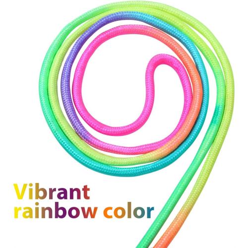 Elcoho 6 Pack Rainbow Jump Rope Set Jumping Ropes Physical Education Skipping Rope