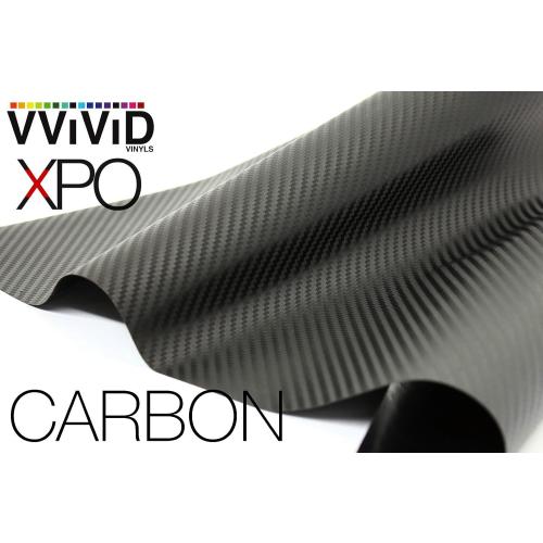 VVIVID XPO Black 3D Carbon Fiber 5ft x 5ft 25sq ft Cast Vinyl Bubble-Free Car Wrap