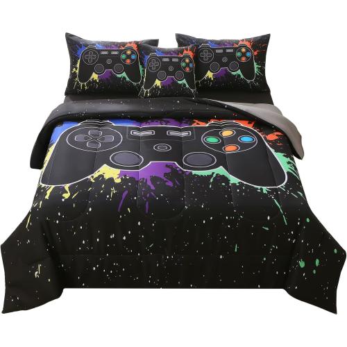 Size Twin Gamer Comforter Sets for Boys&Girls ,3 Piece