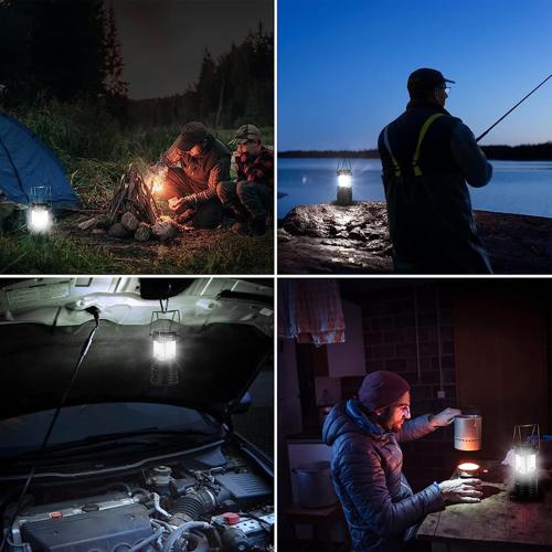 LED Camping Lantern,Portable LED Camping Light | Battery Powered Lighting Foldable Power Outage Survival Kit for Travel Night Patio Tent Indoor Disaster RV Truck Beach Storm Backyard Backpacking