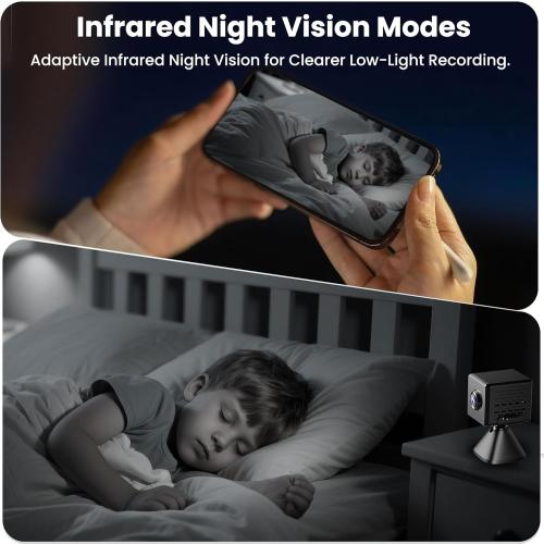 Hidden Camera, Spy Camera with 4K Live View, Motion Detection Nanny Cam Hidden Camera, Mini Camera with Cloud & SD Storage, Night Vision Spy Cam, Quick Setup Indoor Camera for Baby, Pet and Older