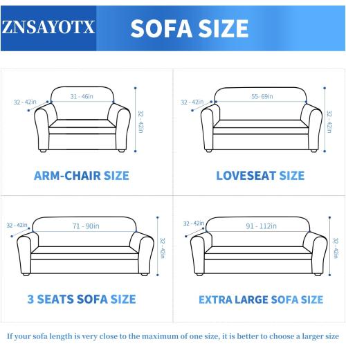 ZNSAYOTX 1 Piece Jacquard Couch Covers for 3 Cushion Couch Living Room High Stretch Sofa Cover Pets Dogs Friendly Anti Slip Thickened Slipcovers Furniture Protector (Sofa, Light Grey)