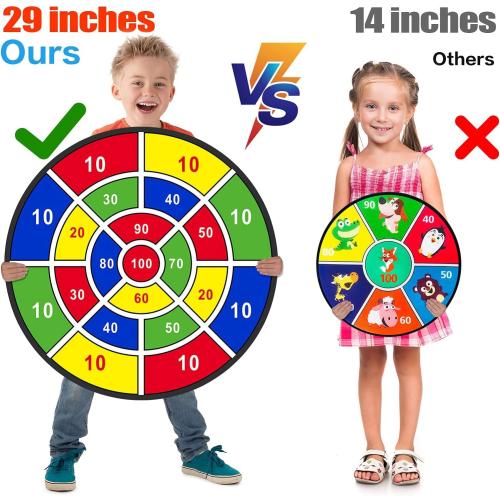 BooTaa 29 Large Dart Board for Kids, Kids Dart Board with Sticky Balls, Boys Toys, Indoor/Sport Outdoor Fun Party Play Game Toys, Birthday Gifts for 3 4 5 6 7 8 9 10 11 12 Year Old Boys Girls