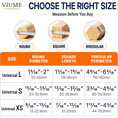 VIUME 24 Pcs Chair Leg Floor Protectors for Hardwood Floors Round