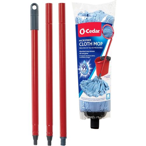 O-Cedar Microfiber Cloth Wet Mop,Blue/Red
