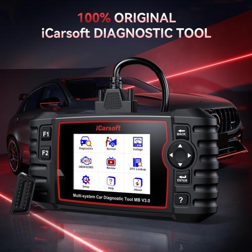 Bidirectional Diagnostic Tool for Most Mercedes-Benz/Sprinter/Smart from 1996-2023 iCarsoft MB V3.0 2025 Version 38  Reset Service OBD2 Full System Scanner Battery Test Actuation Test AutoVIN