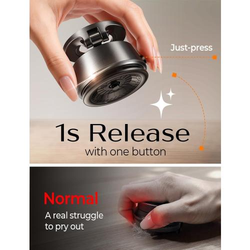 LISEN Suction Phone Mount【2026 Auto Vacuum 3.0】, 360 Adjustable Magnetic Phone Holder for Car Dashboard Universal Magsafe Accessories Gifts for Men Women for iPhone 17 Pro Max Air 16 15 14 13 12