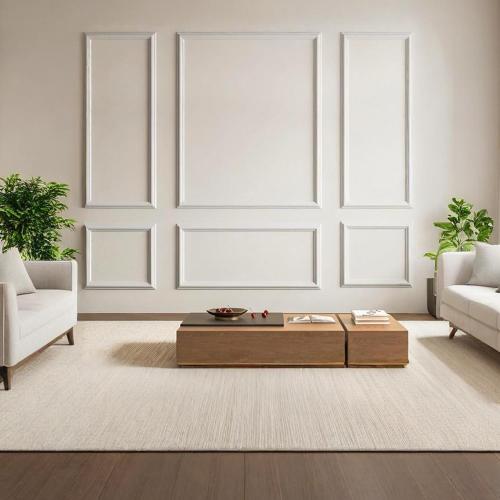 3 Set Peel and Stick Wall Molding Kit,Premade Self Adhesive Wainscoting Panels,Ready to Assemble Accent Molding Trim for Interior Wall Moulding Decor (24x60in)