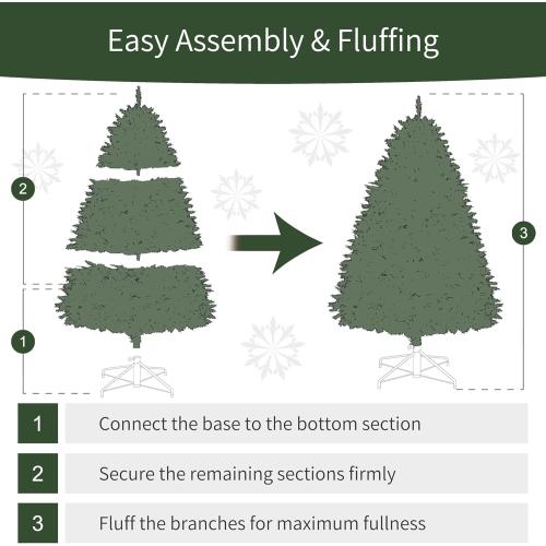 Puleo International 6.5 Foot Pre-Lit Aspen Fir Artificial Christmas Tree with 500 UL Listed Clear Lights, Green