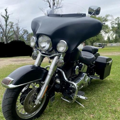KUAFU Batwing Fairing Compatible with 1986-2015 Harley Davidson FLSTN Heritage Softail Classic Deluxe Fat Boy w/Windshield 4 Speaker Front