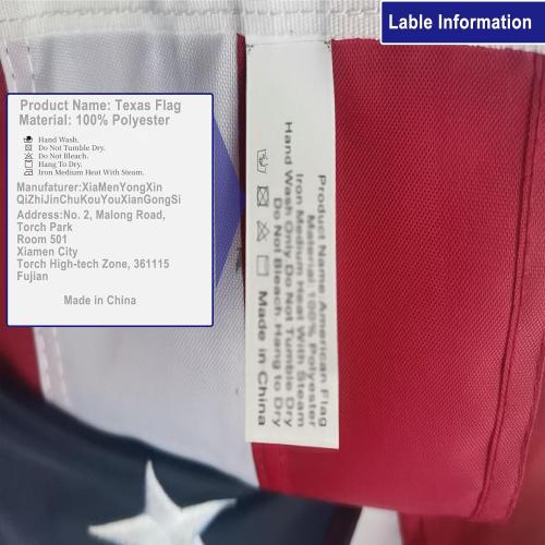 Homissor Texas Flag 4x6 Feet - Embroidered Star Sewn Stripes Outdoor Heavy Duty 210D Oxford Nylon Flags Vivid Color - Canvas Header Brass Grommets and 4 Stitch Hemming USA Flag