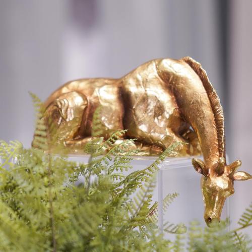 Braxio Living Room Decor Statues Indoor - Resin Abstract Golden Giraffe Sculptures Home Decor for Desktop Shelf Table Desk Bedroom Office Farmhouse Decoration Gifts 8.25 * 5.5 * 3.5 Inch