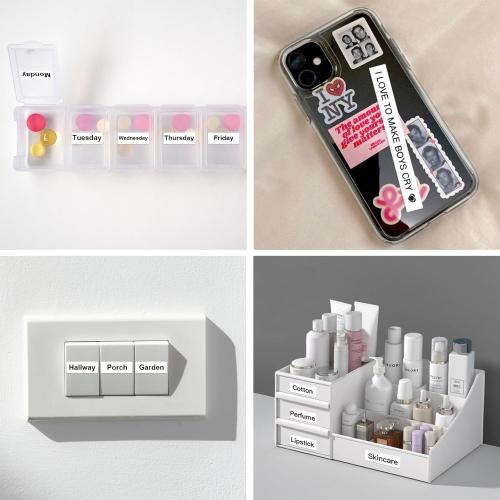 SUPVAN E10 Bluetooth Label Maker Machine with Tape, Continuous Waterproof Label, Versatile App with 35 Fonts and 1k  Icons, Label Printer for Home, Kitchen, School, Office Organization, Green