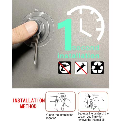 Suction Cup Hooks, Transparent PVC Removable Reusable, for Glass Windows, Mirrors, Doors, Tiles, 15 Pack