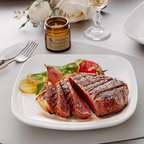 Ceramic Square Dinner Plates,8 and Inch Square Serving Plate for Steak, Pasta, Salad, Snacks, Dessert, Appetizer Plates-Set of 6