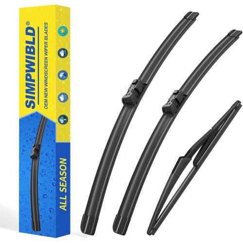 3 Factory Wiper blades Replacement For 2015 Mercedes-Benz ML250 ML400/2012-2015 ML350 ML63 AMG Original Equipment Replacement Windshield Wiper Blades Set 26 23 12 (Set of 3) Top Lock