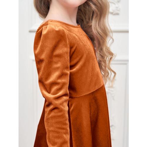 Miipat Toddler Girls Velvet Dress Ruffle Fall Winter Dress Long Sleeve Elegant Wedding Party Dress 4-5T