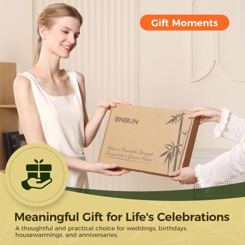 Bamboo Cutting Board for Kitchen, 3-Piece Set with Juice Grooves, Side Handles & Non-Slip Mats – Durable Bamboo Chopping Board for Meat, Vegetables and Fruits