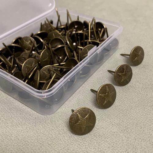 Upholstery Tacks, Furniture Upholstery Nails for Decorative, 100 PCS 5/8 inch Upholstery Decorative Tack for Furniture DIY Decorative, Home Decor, Antique Brass