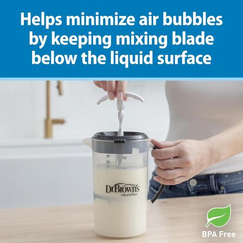 Dr. Brown's Baby Formula Mixing Pitcher with Adjustable Stopper, Locking Lid, & No Drip Spout, 32oz, BPA Free, Teal