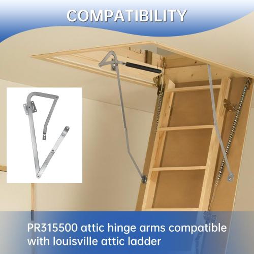 Attic Ladder Hinge Replacement Kit Left & Right,PR315500-RH & PR315500-LH Power Arm Assembly Hinges Compatible with Louisville 250lb, 300lb, 350lb Rated Series Attic Ladder,1 Pair