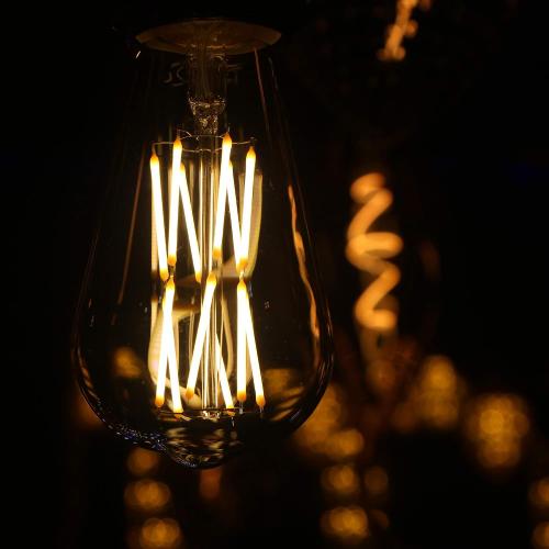 LED Edison Bulb Dimmable 12W 3000K Soft White 1200LM, 100W Equivalent E26 Medium Base, ST64 Vintage LED Bulbs, 360 Degree Beam Angle, Clear Glass, Pack of 4.