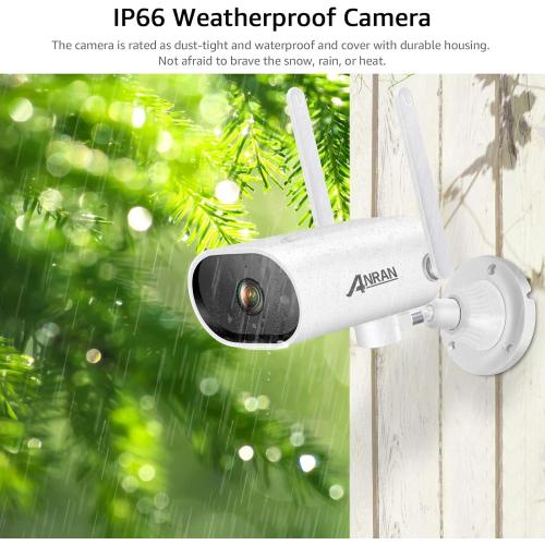 ANRAN [Pan Rotating 180 1080P HD Security Cameras Outdoor Wireless WiFi Camera for Home Surveillance Video System with Two-Way Audio, Night Vision, IP66, Motion Alert, Remote Access,