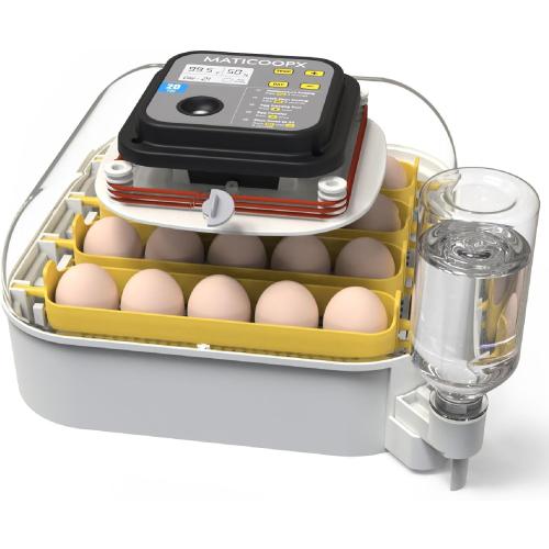 MATICOOPX 20 Egg Incubator with Humidity Display, Egg Candler, Automatic Egg Turner, for Hatching Chickens