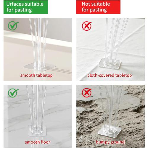 LOLStar Balloon Stand Kit, 4 Pack Table & Floor Balloon Arch Stands with Adhesive Base, Sticks & Archer Holder Easy DIY Assembly. Ideal for Party Decorations Indoor, Outdoor, Table, Floor Party Decor