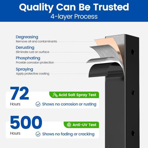 Muzata Size  10-15FT Modular Black Cable Railing Kit 36 Inch 3 Stair Post Kit Complete Set Cable Railing System for Stairs Length Adjustable Easy DIY with Paper User Guide (No Handrail) RWS1 BA4S