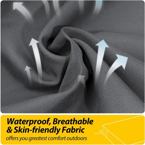 AAAAAcessories Outdoor Seat Cushions for Chairs, Waterproof, Fade-Resistant, 20 x 18 x 3, Patio Furniture Replacement Cushions, Set of 2, Dark Gray