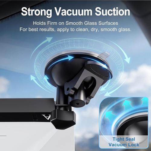Starlink Mini Mount – Starlink Mini Car Mount Suction Cup Holder for Sunroof & Window, Strong Vacuum Base, Starlink Mini Accessories for RV, Boat, Truck (Black) (Black)