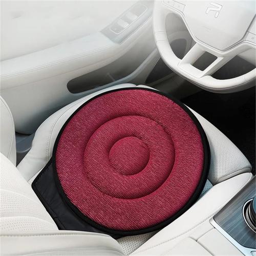 360 Degree Rotating Car Seat Cushion Women Elderly People Auto Mounted Multifunctional Movable Seat Cushions(Beige Style A)