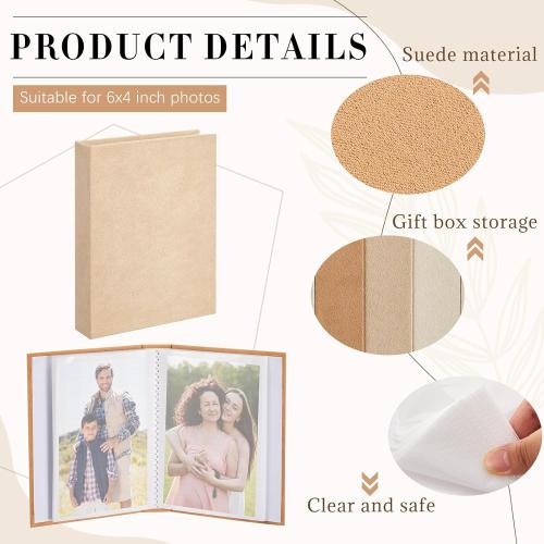 Marsui 3 Pack 4x6 Small Photo Album Holds 156 Pictures Mini 4x6 Minimalist Photo Book Small Album Book for Pictures Memories for Family Wedding Anniversary Christmas Gift Travel and Graduation