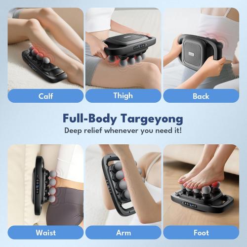 VTT 8-Head Massage Gun, Deep Tissue Back Massager, Electric Handheld Massager for Back, Shoulders, Legs, Muscle Pain Relief, Ideal Gifts for Women, Men, Mom, and Dad