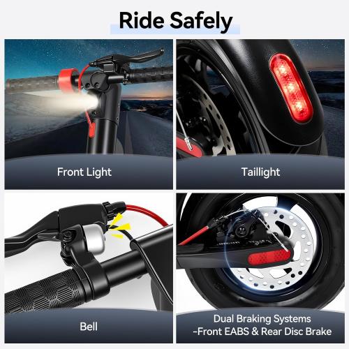 Electric Scooter Adults with Removable Battery, 20 Mph Max Speed E Scooter for Adults Powerful Motor, 28 Miles Long Range Foldable Escooter, 10’’ Pneumatic Tires, Dual Brake, App, X8 Scooter