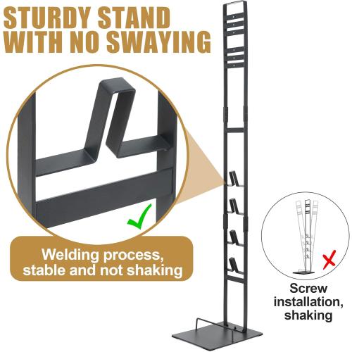 BRIGHTSHOW Vacuum Stand for Dyson V15 V11 V10 V8 V7 V6,Stable Metal Storage Bracket Holder for Handheld DC30 DC31 DC34 DC35 DC58 DC59 DC62 Cordless Vacuum Cleaners Accessories