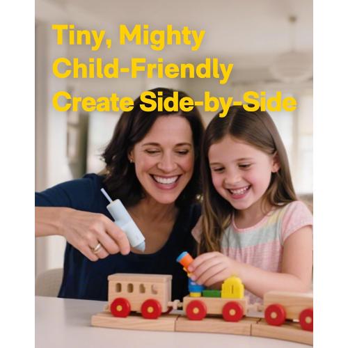 HOTO Cordless Hot Glue Gun, Mini Hot Glue Gun & 10 Colored Glue Sticks