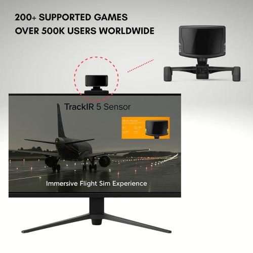 TrackIR 5 Head Tracking System with TrackClip PRO – 6DOF USB Optical Motion Tracker for PC Gaming, Flight & Racing Simulators – NaturalPoint Head Tracker Bundle