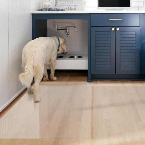 4x6 Crystal Clear Floor Mat 4×6ft, Upgraded Easy Flat Waterproof Vinyl Rug Cover, Stain-Resistant Plastic Area Rug Floor Protector for Kitchen, Dining Room, Indoor, Outdoor Mat