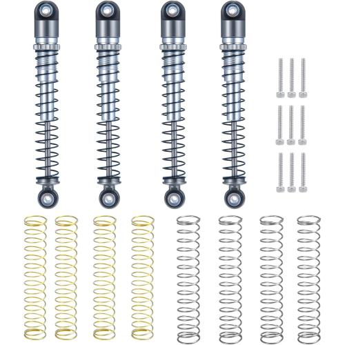 RCLIONS 1/24th RC Shocks 48mm Adjustable Absorber Damper for All 1:24 Axial SCX24 Deadbolt JLU Gladiator Dodge Base Camp Bronco RC Crawler Car Upgrades