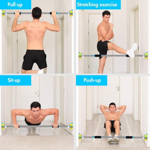 Pull Up Bars for Doorway No Screws Chin Up Bar with Locking Mechanism, Adjustable Width Exercise Bar Heavy Duty Upper Body Workout Bar for Home Gym Exercise Fitness