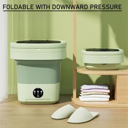 Green Mini Portable washing machine,Mini Washer, upgraded large capacity foldable Washer.Deep cleaning of underwear, baby clothes and other small clothes.Suitable for apartments, dormitories, hotels (Green)