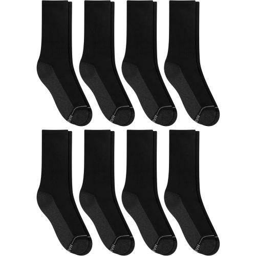 Hanes Men's Crew & Over the Calf Socks Pack, Max Cushioned Moisture-wicking Stay Dry Socks, Athletic Socks, 6, 8 Or 12-pairs