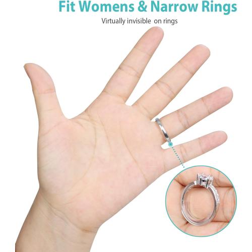 Invisible Ring Size Adjuster for Loose Rings Ring Adjuster Sizer Fit Any Rings Ring Guard Spacer (Clip-ON, 8 PCS)